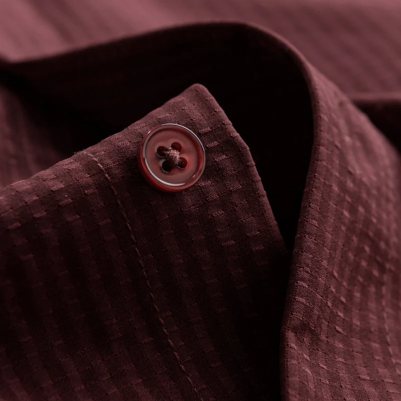 Herren Struktur-Overshirt aus atmungsaktivem Baumwollmix mit feinem Streifenrelief und Brusttasche Drune