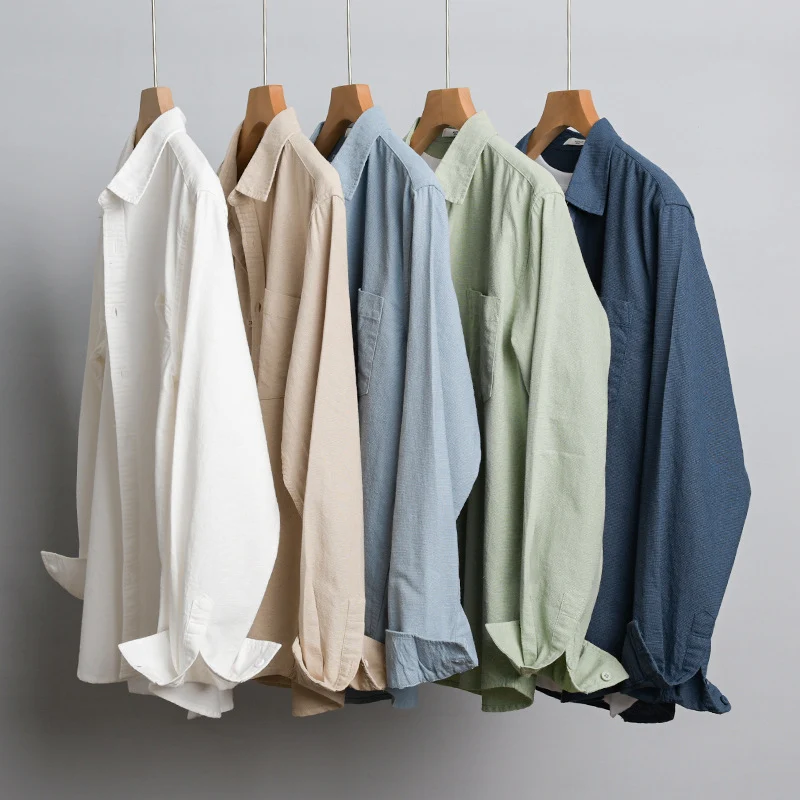 Herren Soft‑Touch Baumwollmix Overshirt im Layering‑Look mit Brusttasche Drune