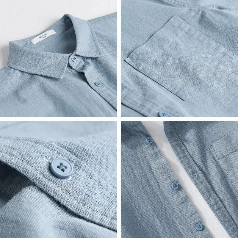 Herren Soft‑Touch Baumwollmix Overshirt im Layering‑Look mit Brusttasche Drune