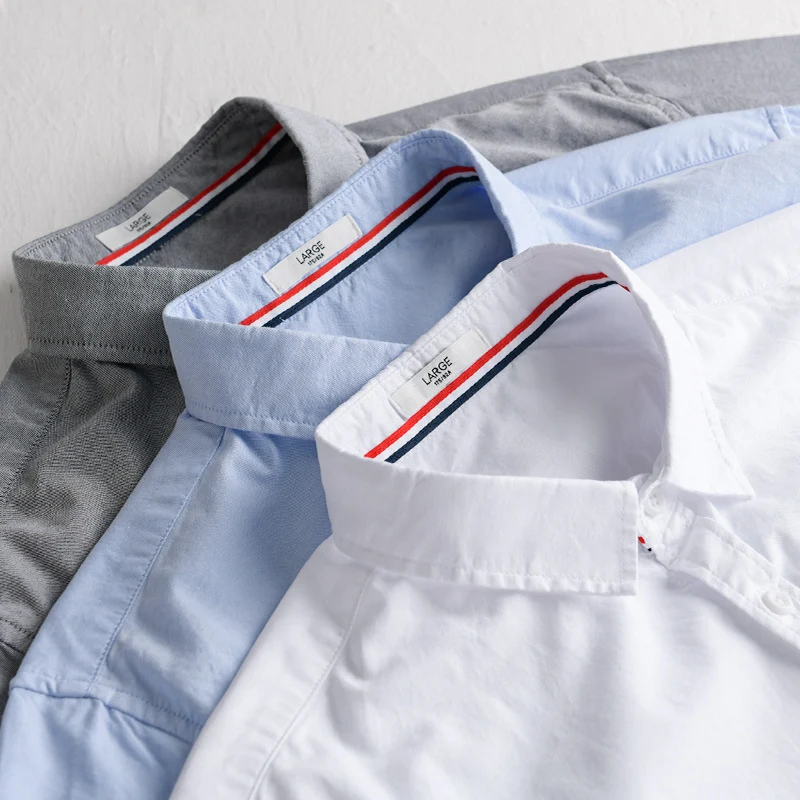 Herren Schlichtes Layering-Oxfordhemd mit Brusttasche, Soft‑Touch‑Baumwollmix und Relaxed‑Fit Drune