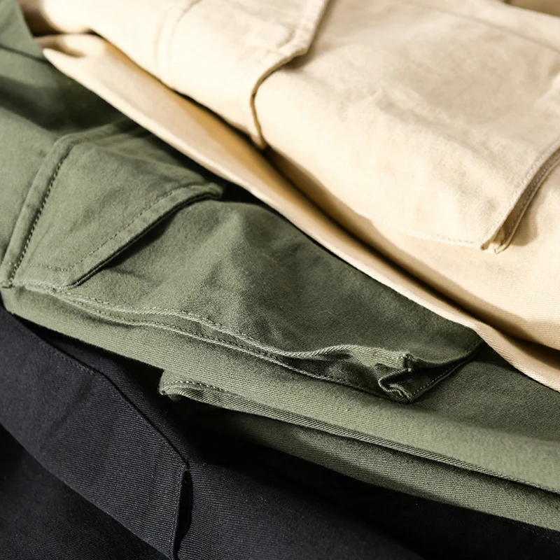 Herren Robustem Baumwoll-Twill Overshirt mit aufgesetzten Brusttaschen und Relaxed-Fit Drune