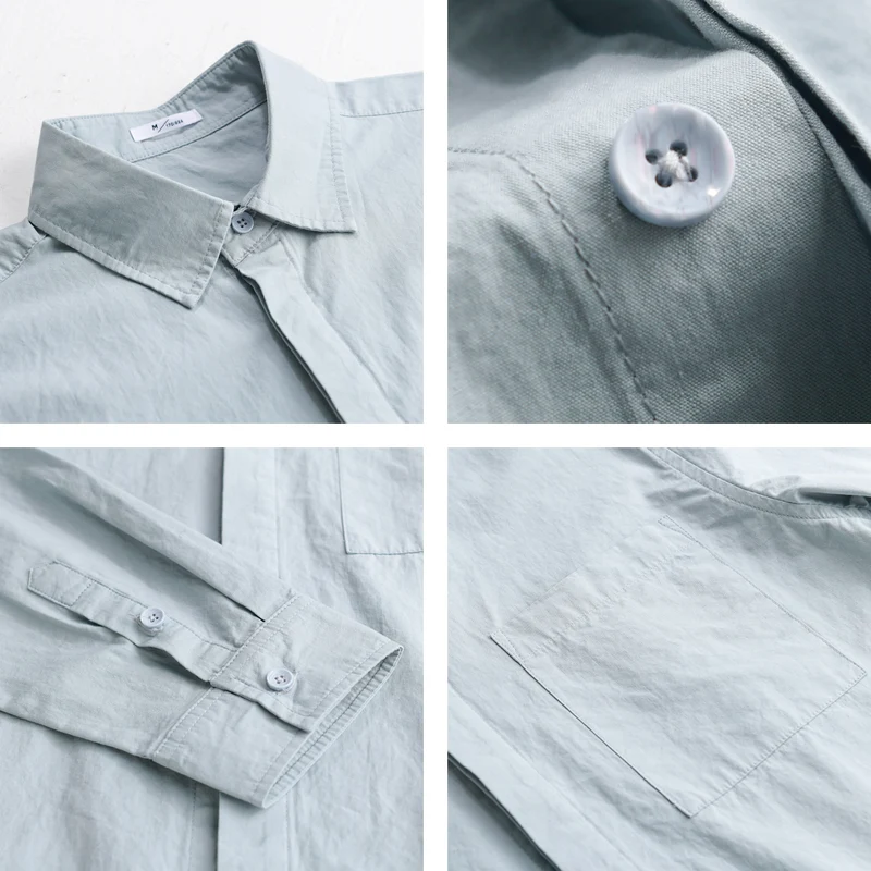 Herren Relaxed-Fit Baumwoll-Overshirt mit Kentkragen und Brusttasche Drune