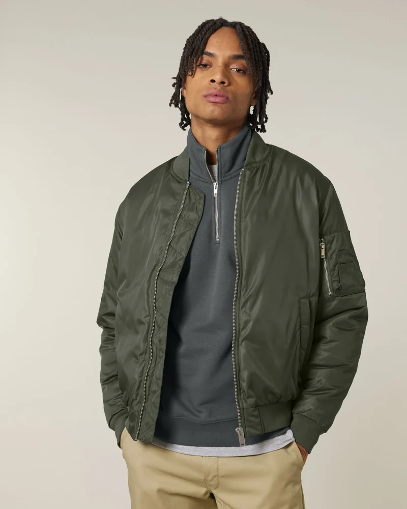 Leichte Jacke 100% recycelt Stanley/Stella Bomber 2.0 zum Personalisieren