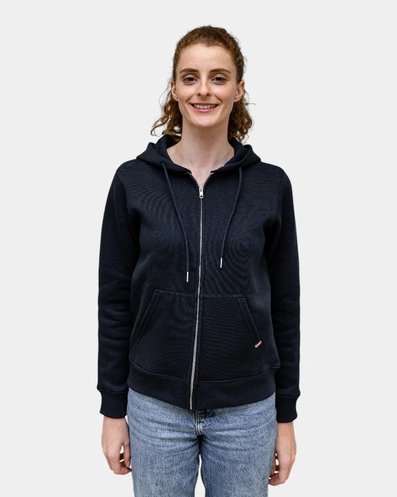 Damen-Zip-Hoodie aus Fleece zum Personalisieren