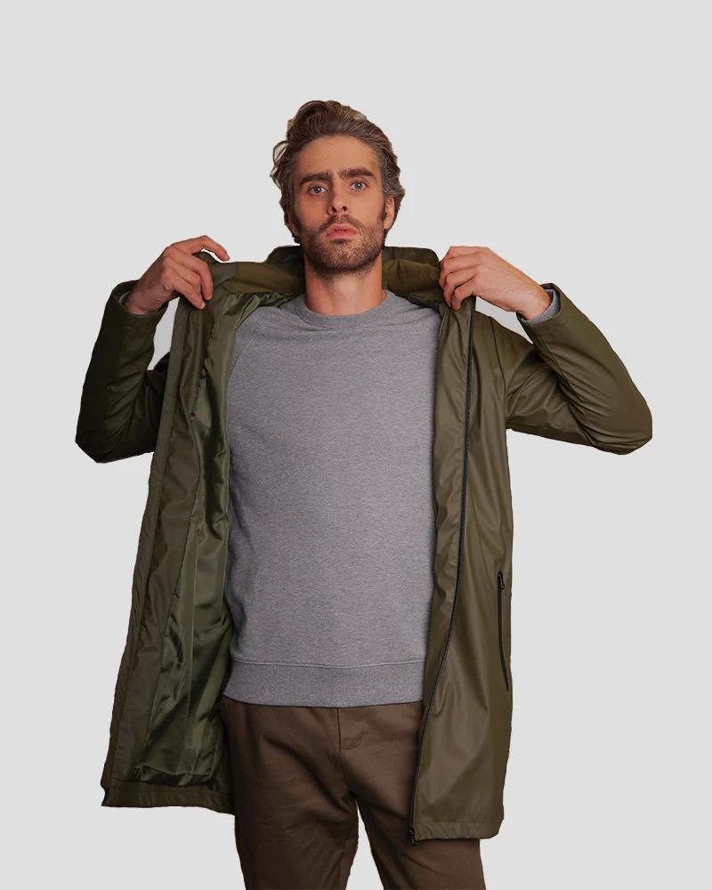 Personalisierbarer wasserdichter Unisex-Parka aus recyceltem Material