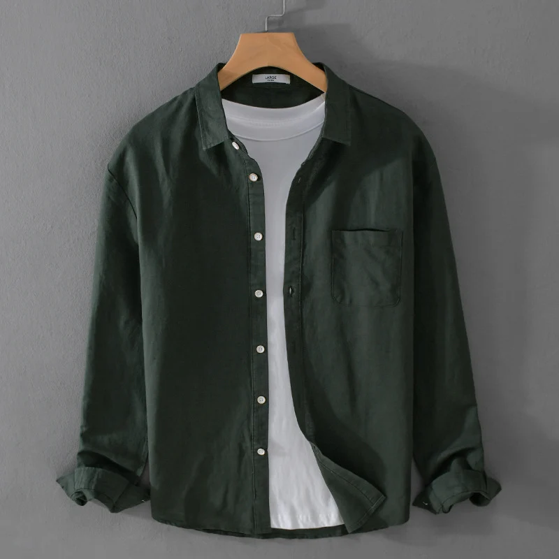 Herren Overshirt aus Baumwollmix mit Brusttasche und lockerem Schnitt Drune
