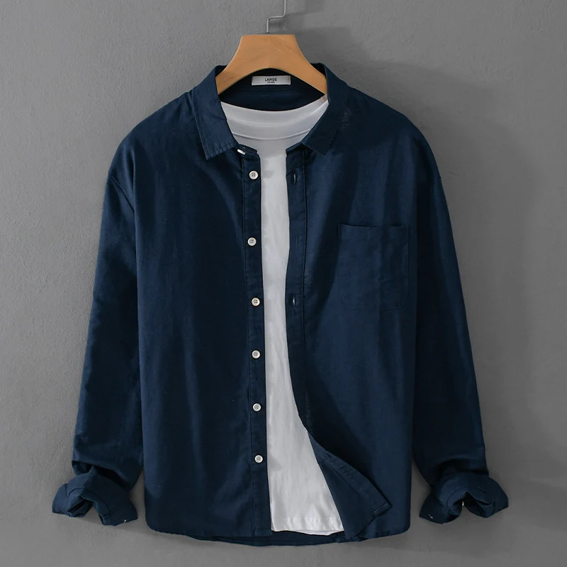 Herren Overshirt aus Baumwollmix mit Brusttasche und lockerem Schnitt Drune