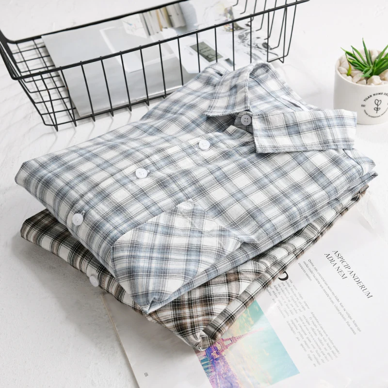 Herren Lockeres Karo-Layering-Hemd aus leichtem Baumwollmix mit aufgesetzter diagonal gemusterter Brusttasche Drune