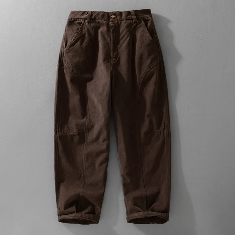 Herren Lockere Cargohose im Utility‑Stil mit verstärkten Kniepaneelen und konischem Bein Drune