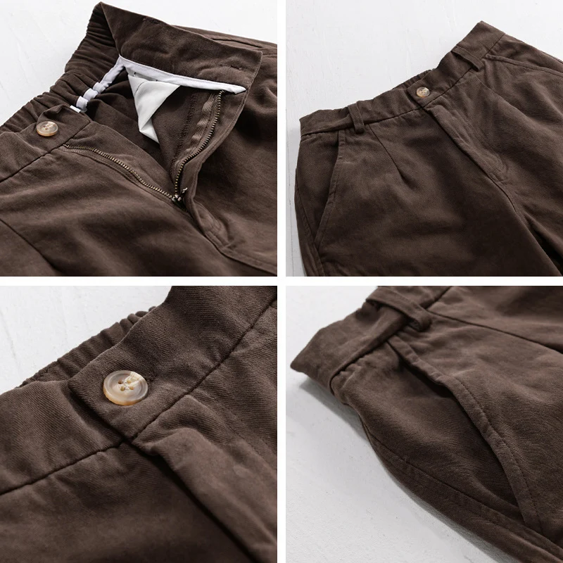 Herren Lockere Cargohose im Utility‑Stil mit verstärkten Kniepaneelen und konischem Bein Drune