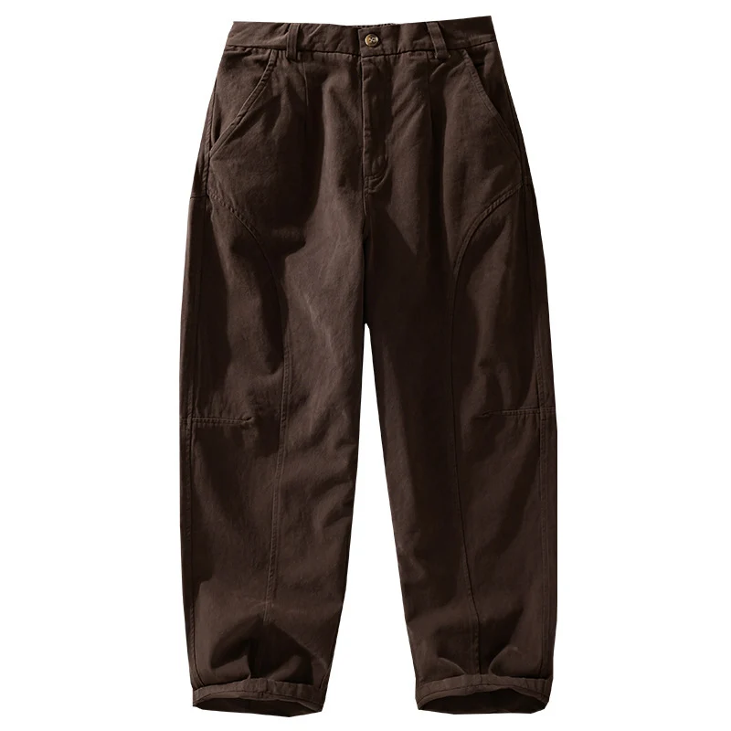 Herren Lockere Cargohose im Utility‑Stil mit verstärkten Kniepaneelen und konischem Bein Drune