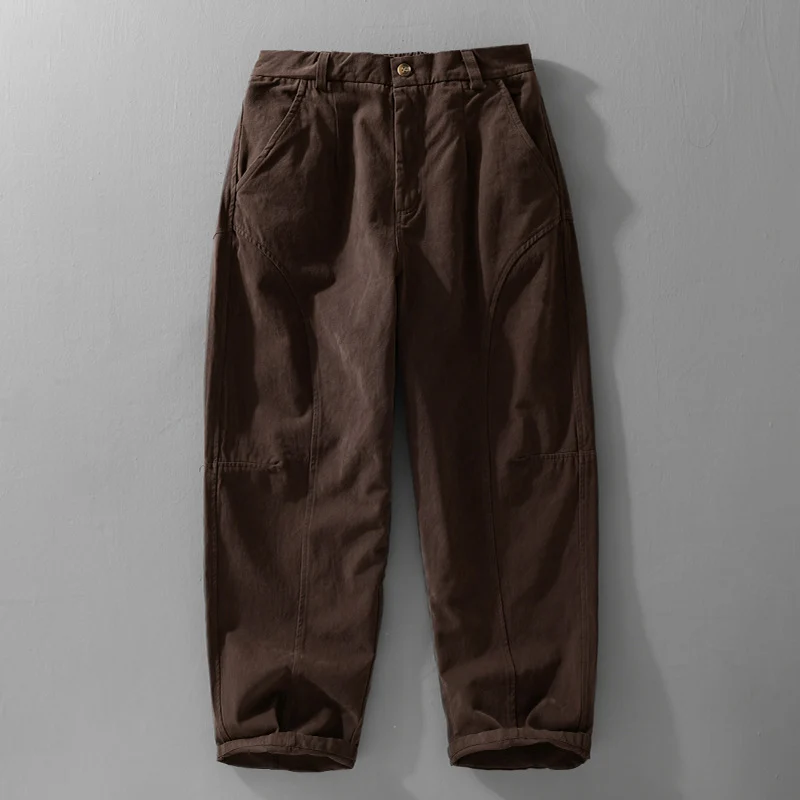 Herren Lockere Cargohose im Utility‑Stil mit verstärkten Kniepaneelen und konischem Bein Drune