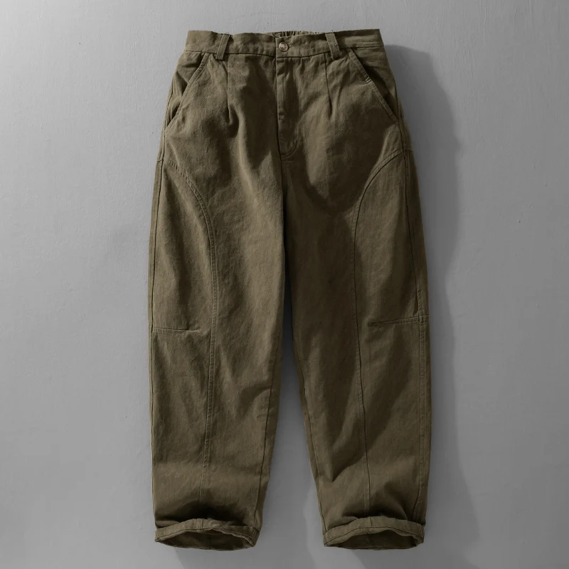 Herren Lockere Cargohose im Utility‑Stil mit verstärkten Kniepaneelen und konischem Bein Drune