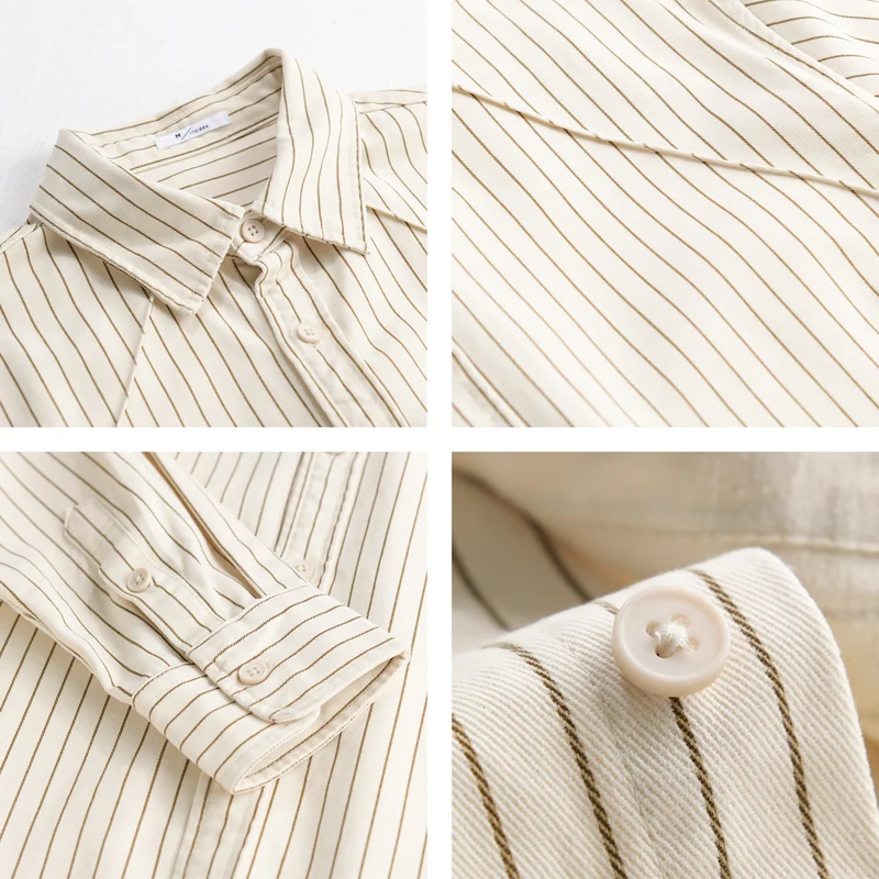 Herren Leichtes Streifen‑Overshirt mit Kentkragen und Raglanärmeln Drune