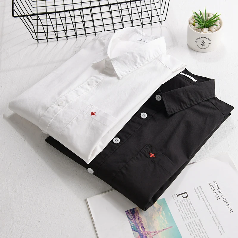 Herren Leichtes Baumwollhemd im Overshirt‑Stil mit Kentkragen, Brusttasche und dezenter Mini‑Stickerei Drune