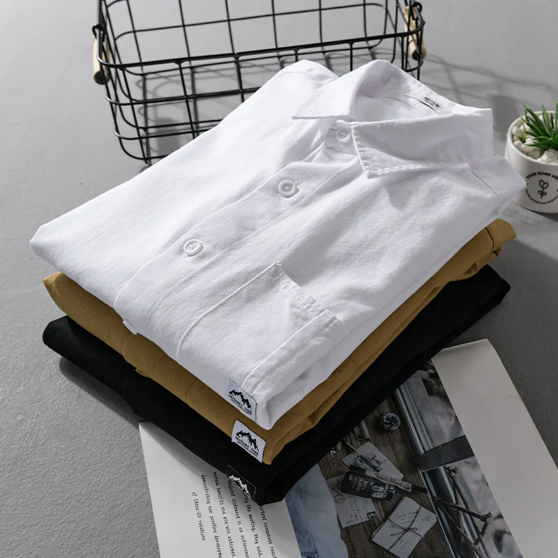 Herren Leichtes Baumwoll-Oxfordhemd mit Brusttasche und Relaxed-Fit Drune