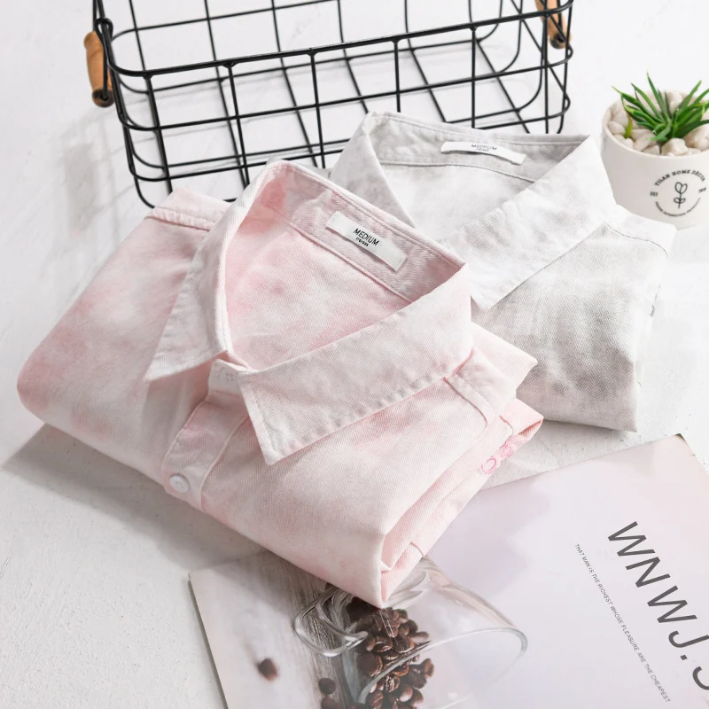 Herren Leichtes Baumwoll-Overshirt mit dezenter Batikoptik, Brusttaschen und Relaxed-Fit Drune