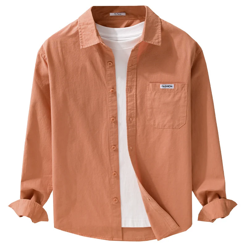 Herren Leichtes Baumwoll-Overshirt mit Brusttasche, Soft‑Touch und Relaxed-Schnitt Drune