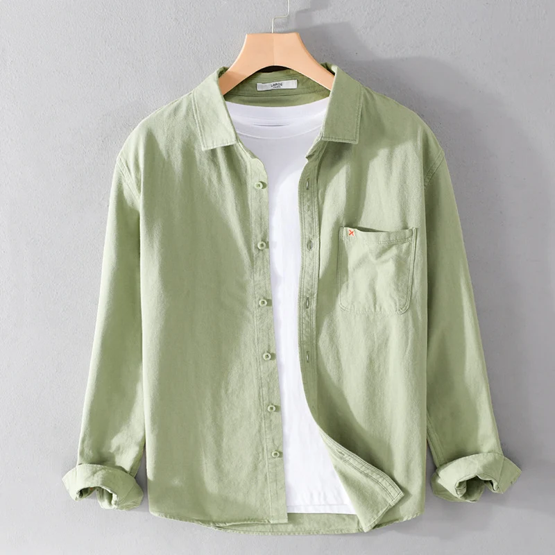 Herren Leichtes Baumwoll-Overshirt im Relaxed-Fit mit Brusttasche Drune