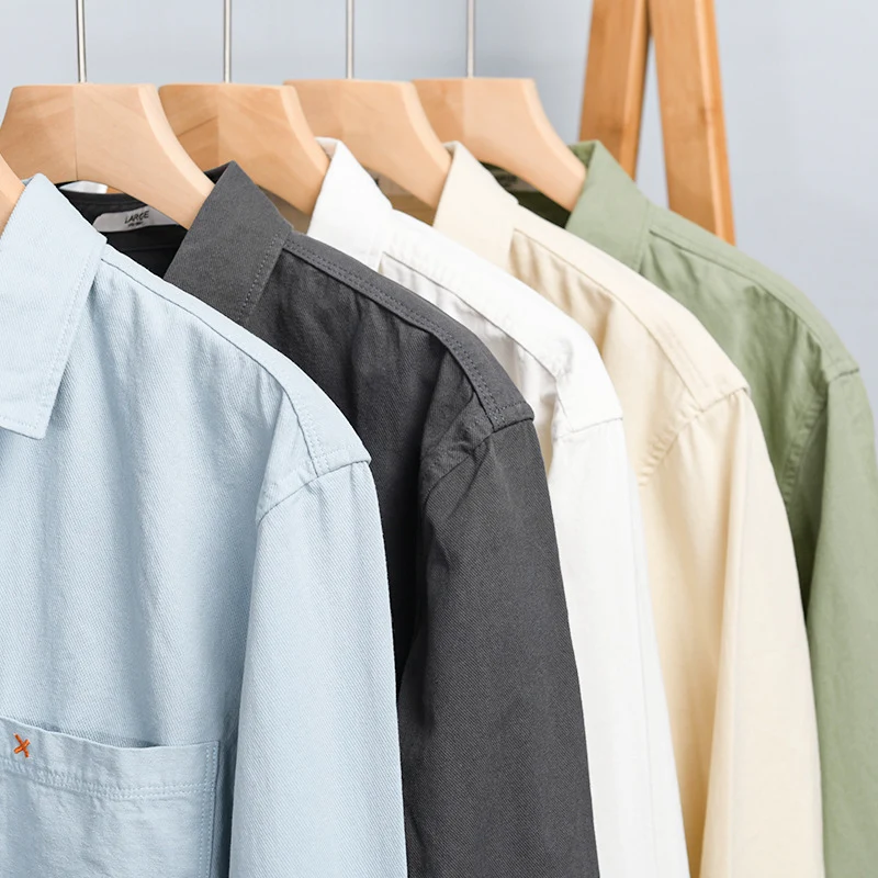 Herren Leichtes Baumwoll-Overshirt im Relaxed-Fit mit Brusttasche Drune