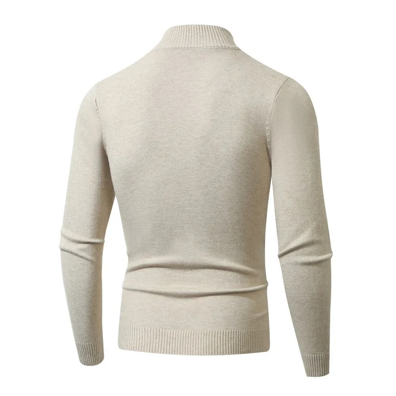 Herren Schmal geschnittener Feinstrick‑V‑Neck-Pullover mit Rippbund und atmungsaktiver Baumwollmischung Drune