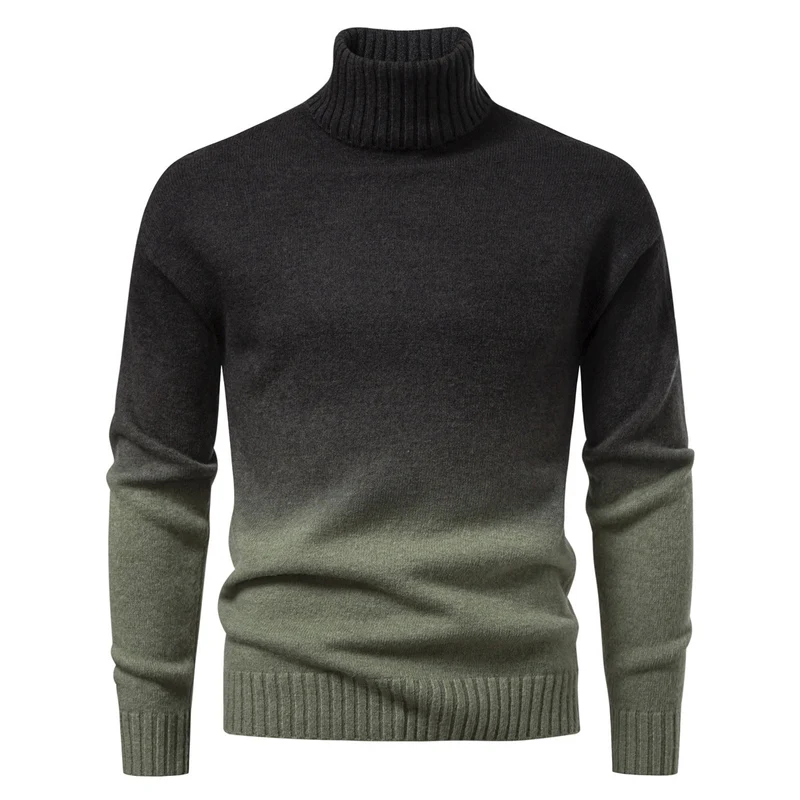 Herren Rollkragenpullover mit sanftem Farbverlauf und Feinstrick-Qualität Drune