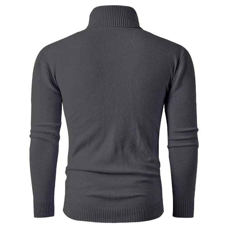 Herren Rollkragenpullover aus Feinstrick mit Zopfmuster und schmaler Silhouette Drune