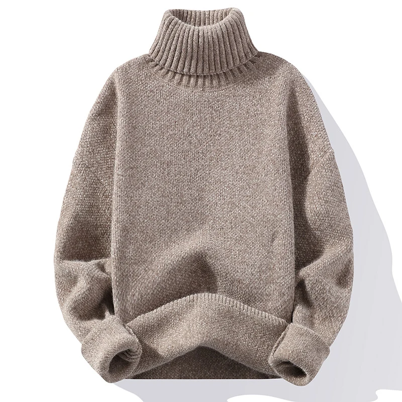 Herren Rollkragenpullover aus Bouclé-Feinstrick mit gerippten Bündchen Drune