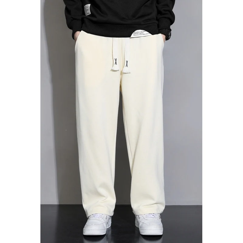 Herren Relaxed-Fit Jogginghose aus French-Terry mit weitem Bein und Tunnelzug Drune