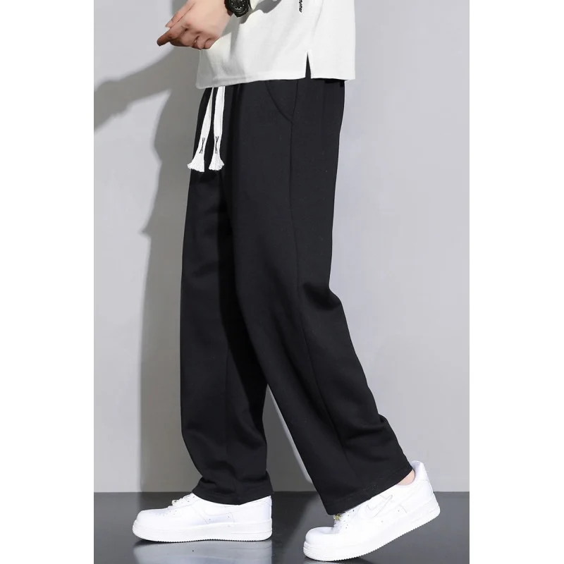 Herren Relaxed-Fit Jogginghose aus French-Terry mit weitem Bein und Tunnelzug Drune