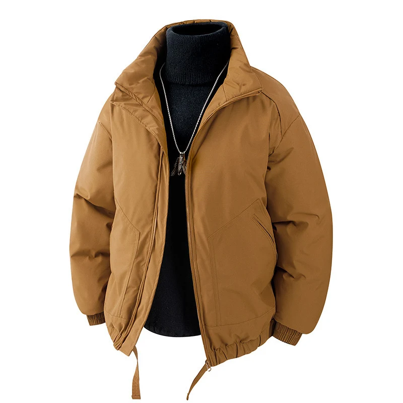 Herren Oversized Thermo‑Steppjacke mit hohem Kragen, Reißverschluss und Tunnelzug Drune