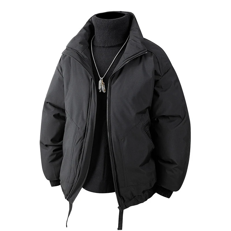 Herren Oversized Thermo‑Steppjacke mit hohem Kragen, Reißverschluss und Tunnelzug Drune