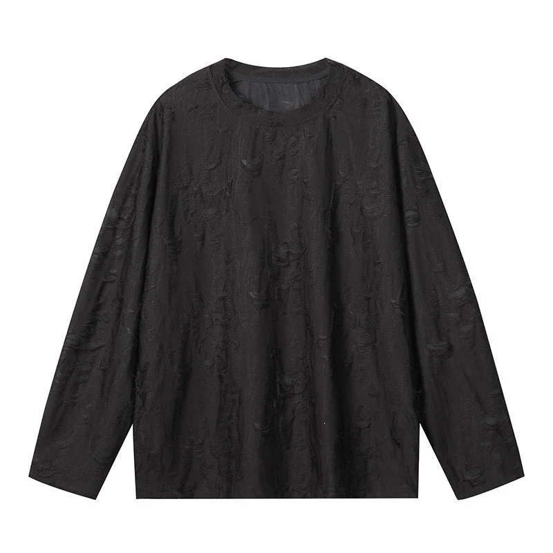 Herren Oversize-Sweatshirt mit ausgefranstem Look und strukturierter Rippoptik Drune