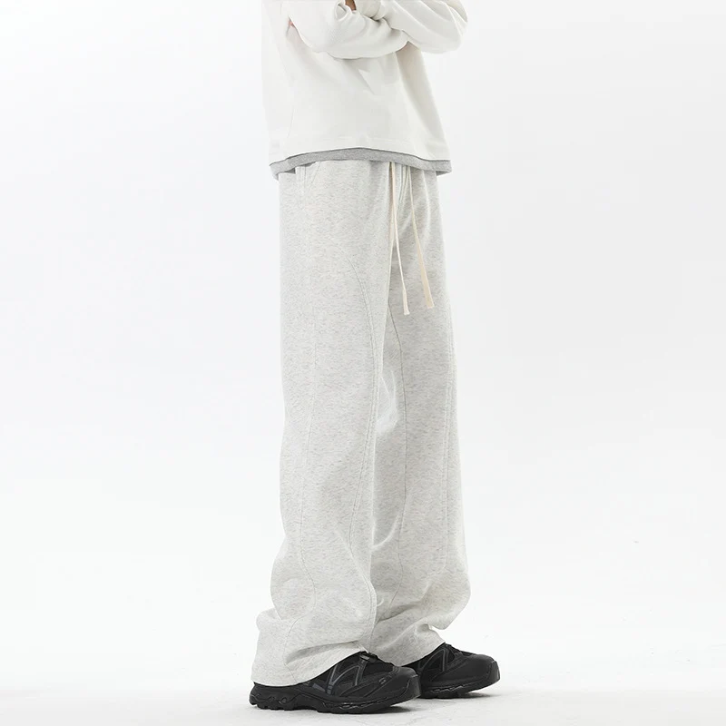 Herren Oversize‑Sweathose im Baggy‑Cut mit Tunnelzug und dekorativen Nähten Drune
