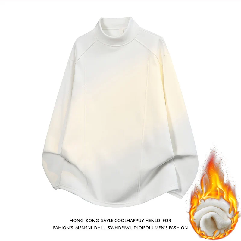Herren Oversize Stehkragen-Sweatshirt mit Raglanärmeln und dezentem Farbverlauf Drune