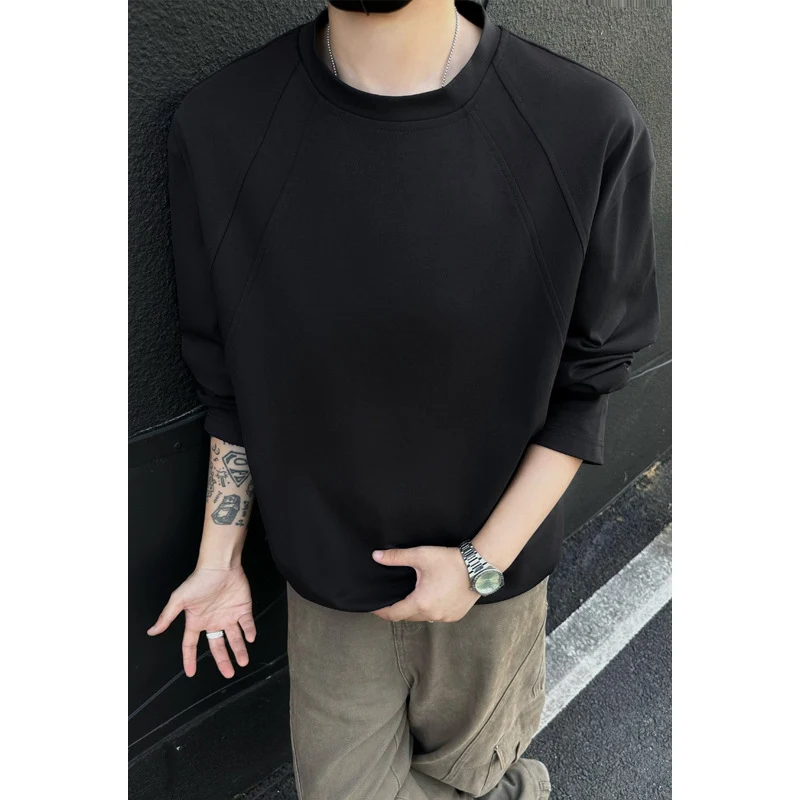 Herren Oversize Rundhals‑Sweatshirt mit Raglanärmeln und cleanem Minimaldesign Drune