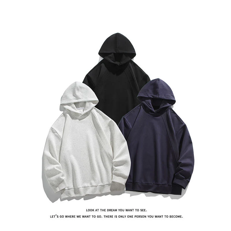 Herren Oversize-Kapuzenpullover mit Raglannähten und minimalistischem Streetwear-Design Drune