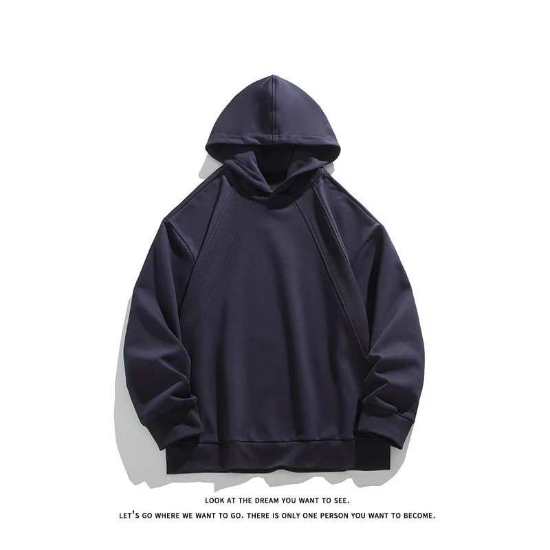 Herren Oversize-Kapuzenpullover mit Raglannähten und minimalistischem Streetwear-Design Drune