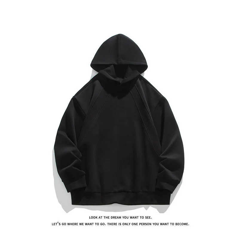 Herren Oversize-Kapuzenpullover mit Raglannähten und minimalistischem Streetwear-Design Drune