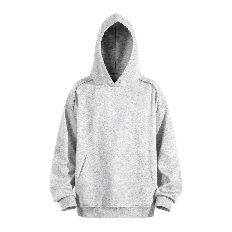 Herren Oversize-Kapuzenpullover mit Kängurutasche und Raglanärmeln Drune