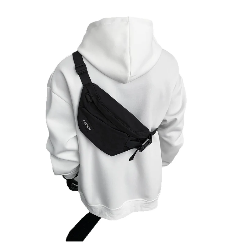 Herren Oversize-Kapuzenpullover mit diagonalem Einsatz und Kängurutasche Drune