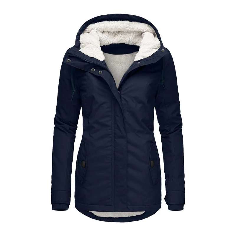 Damen warme Outdoor-Jacke mit kuscheligem Futter Drune