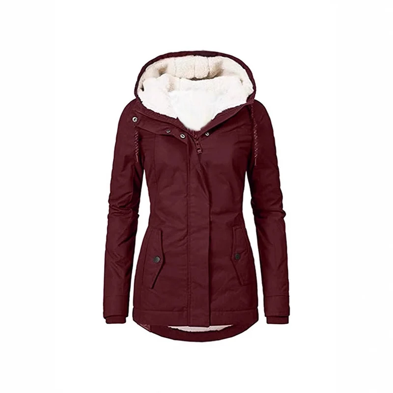 Damen warme Outdoor-Jacke mit kuscheligem Futter Drune