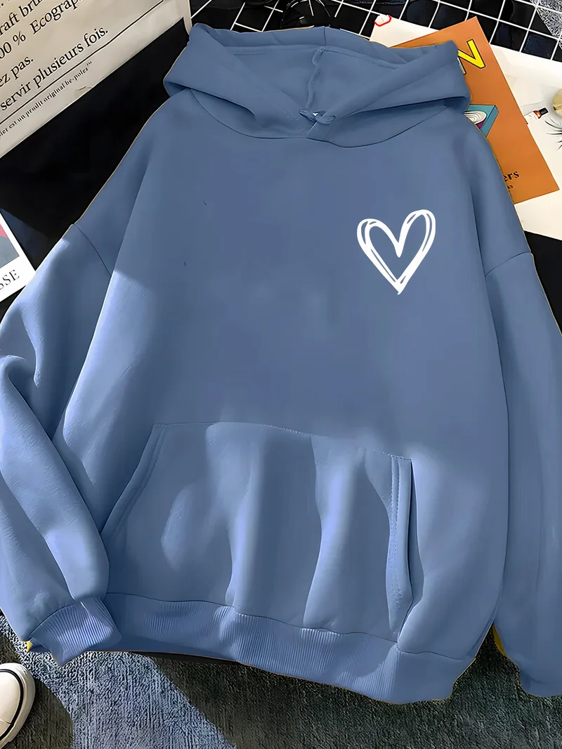 Drune | Kapuzenpullover Mit Herzdruck Für Frauen Saylor