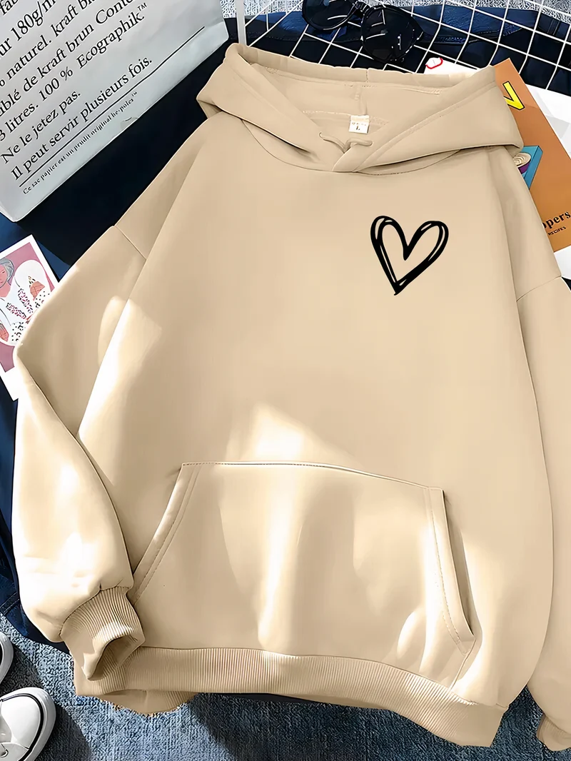 Drune | Kapuzenpullover Mit Herzdruck Für Frauen Saylor