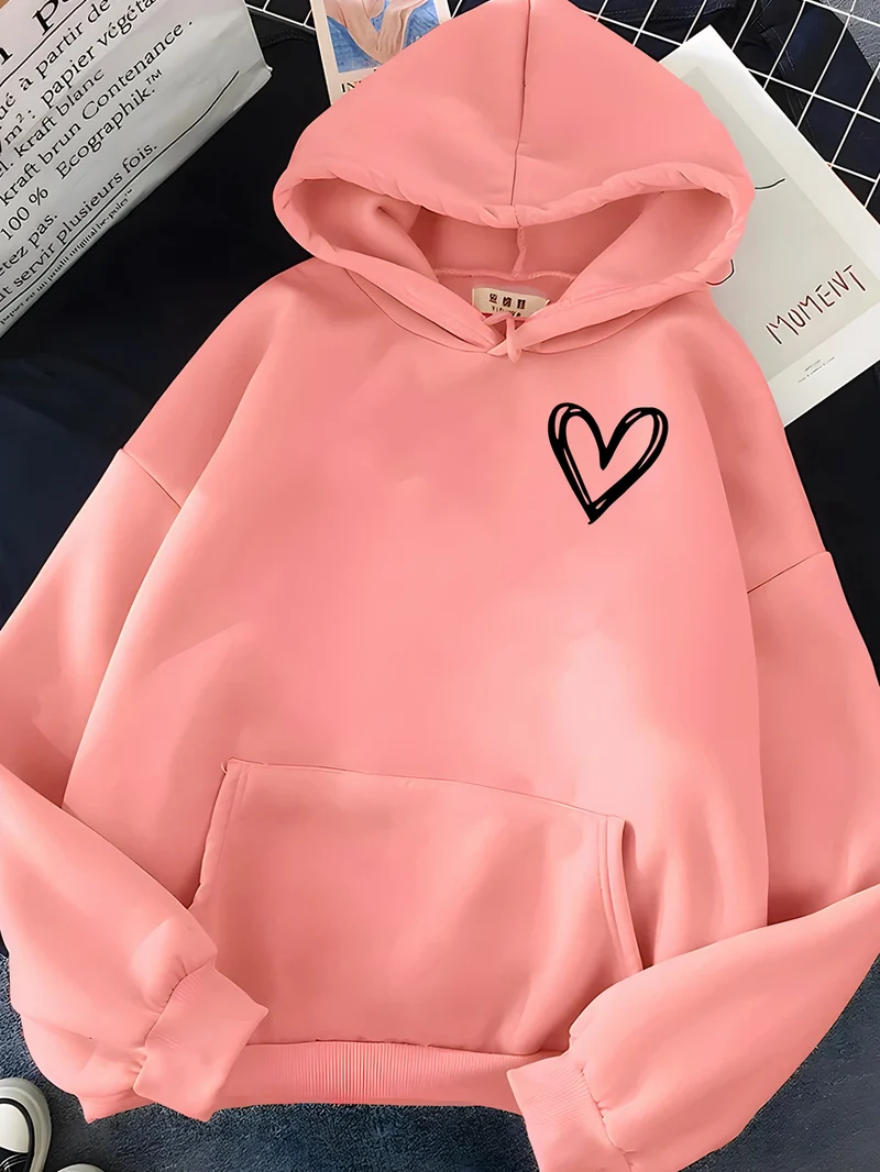 Drune | Kapuzenpullover Mit Herzdruck Für Frauen Saylor