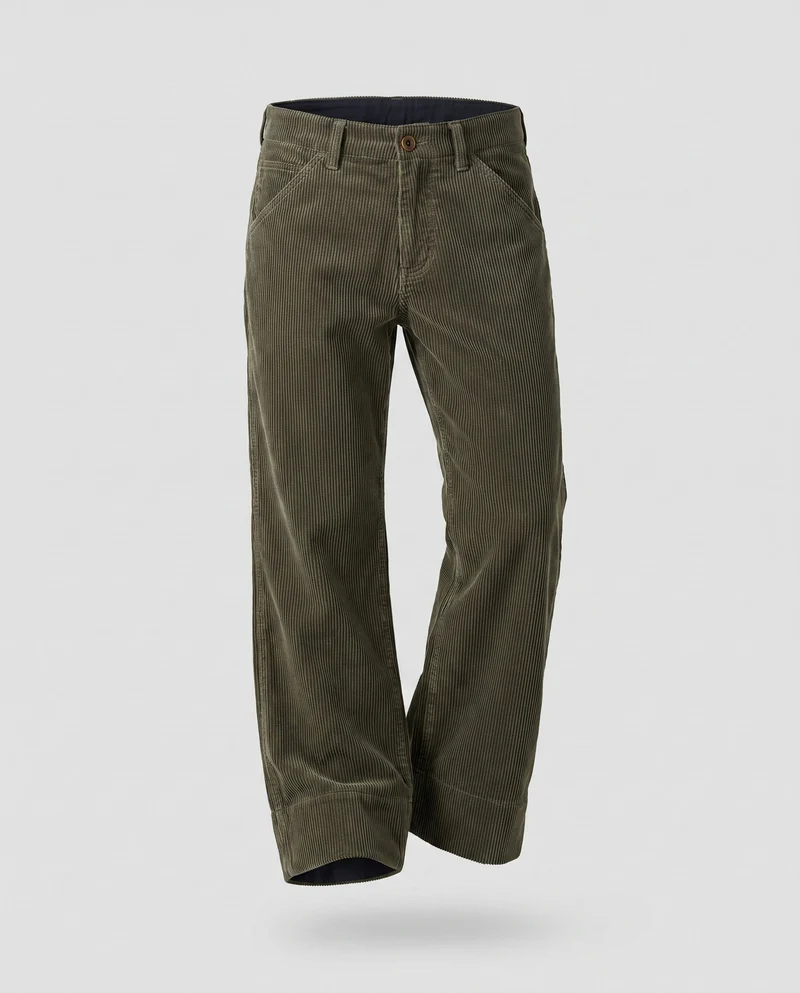 Damen Cordhose mit praktischen Taschen und knöpfbarem Detail Drune