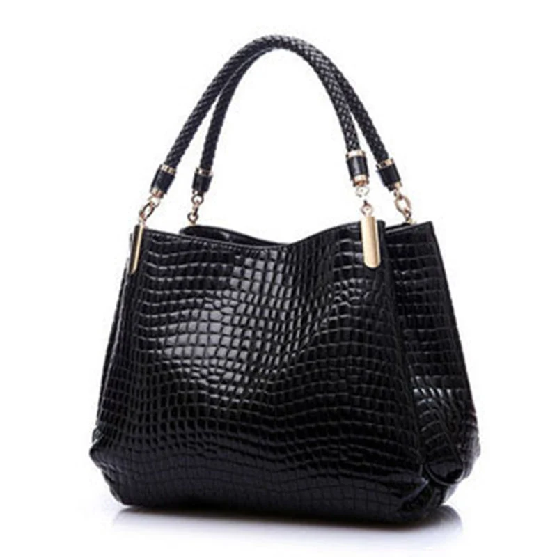 Drune | Schultertasche mit Krokodil Muster