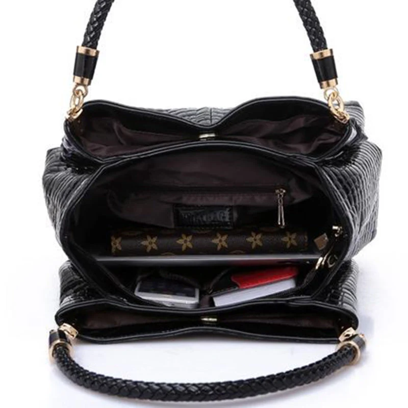 Drune | Schultertasche mit Krokodil Muster