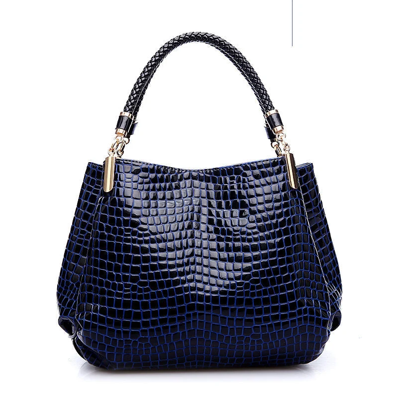 Drune | Schultertasche mit Krokodil Muster